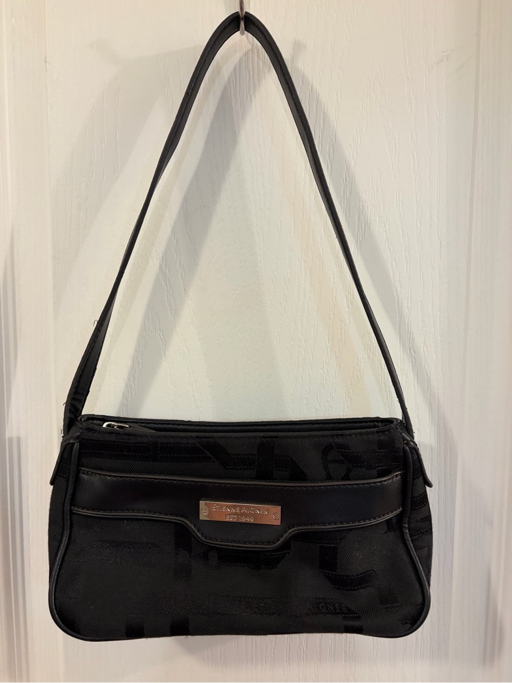 Etienne Aigner Black Messenger Shoulder Bag